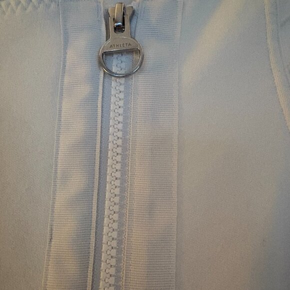 NWT Athleta Women's Moto Jacket in Ivory/Cream Size M - Picture 9 of 15